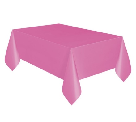Obrázek Plastový party ubrus růžový – 137 x 274 cm