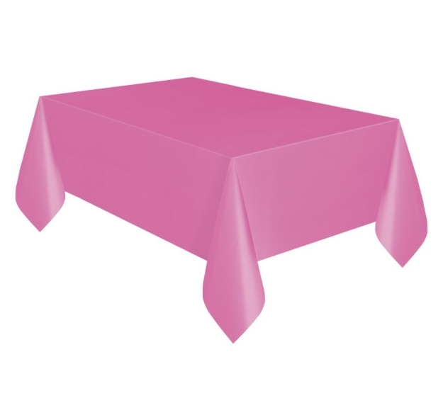 Obrázek Plastový party ubrus růžový – 137 x 274 cm