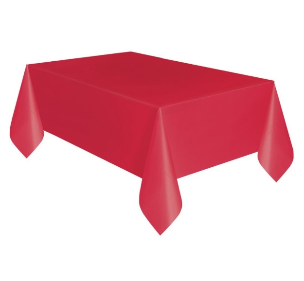 Obrázek Plastový party ubrus červený – 137 x 274 cm
