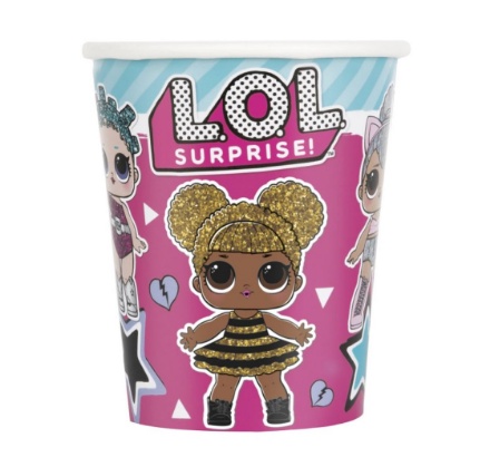 Obrázek Papírové kelímky LOL Surprise – 266 ml, 8 ks