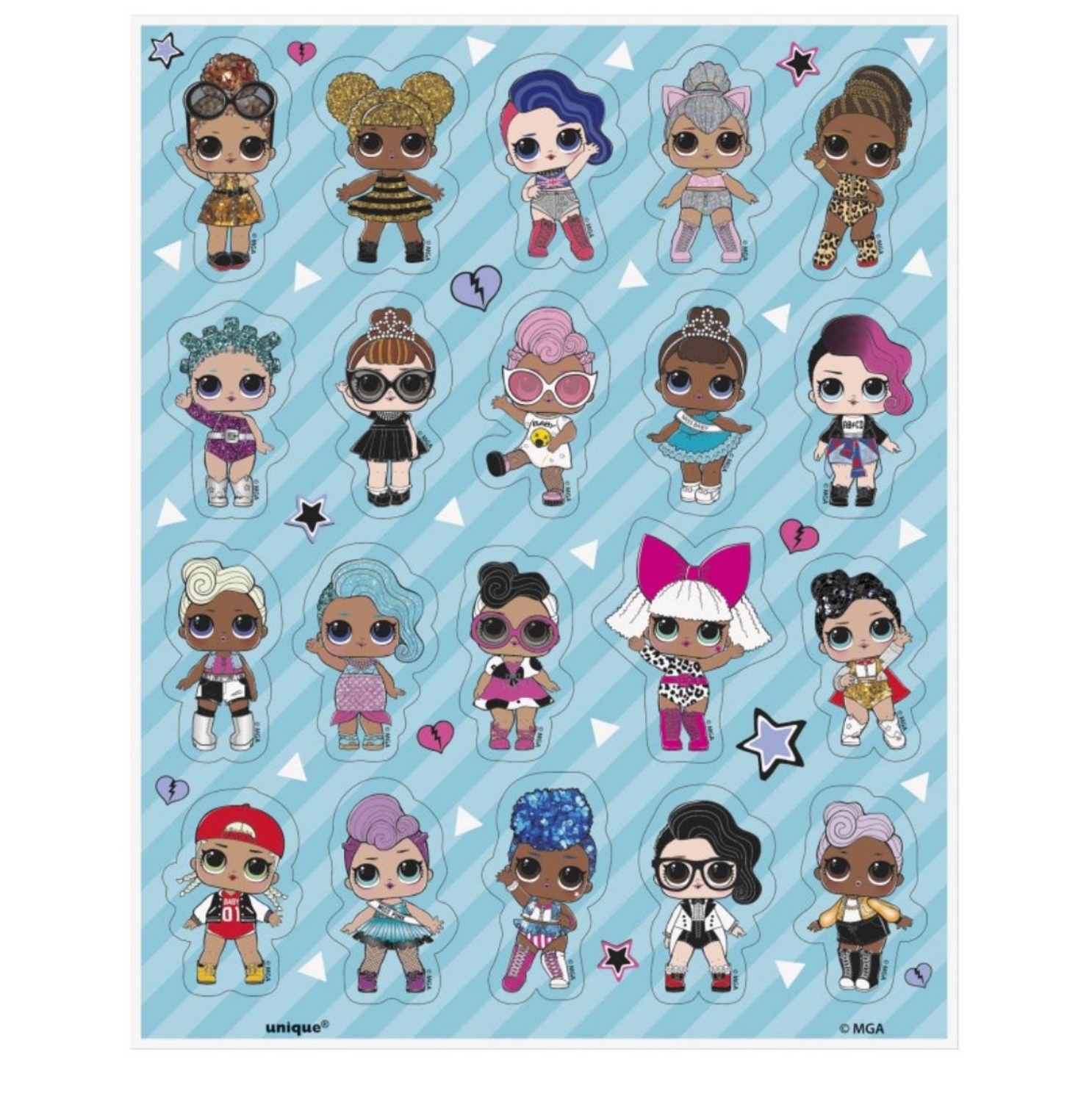 Samolepky LOL Surprise – 4 archy po 20 ks