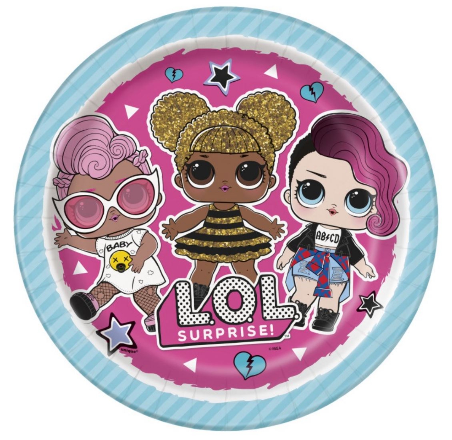 Papírové talířky LOL Surprise kulaté – 23 cm, 8 ks