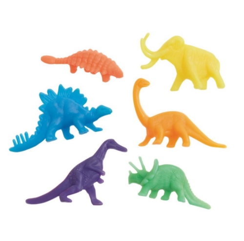Levně Plastové dinosauří figurky barevné – 12 ks