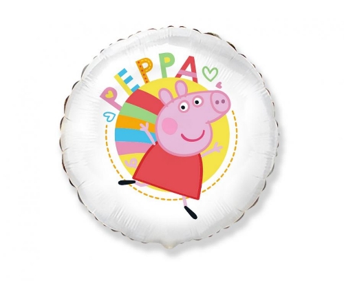 Levně Fóliový balonek Peppa Pig bílý – 46 cm