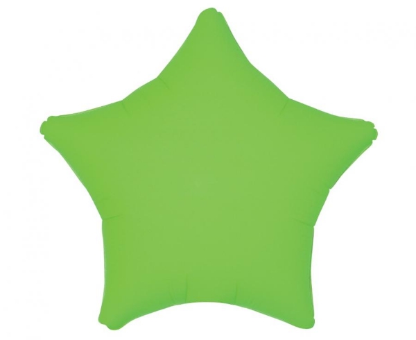 Fóliový balonek hvězda neon zelená – 48 cm