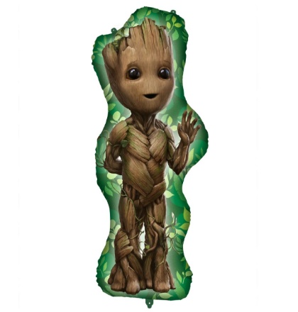 Obrázek Fóliový balonek Baby Groot Avengers – tvar Groot, 100 x 46 cm