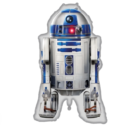 Obrázek Fóliový balonek Star Wars R2-D2 – tvar droid, 101 x 73 cm