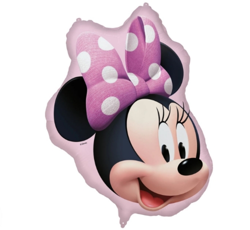 Fóliový balonek Minnie Mouse hlava – 77,5 x 70 cm