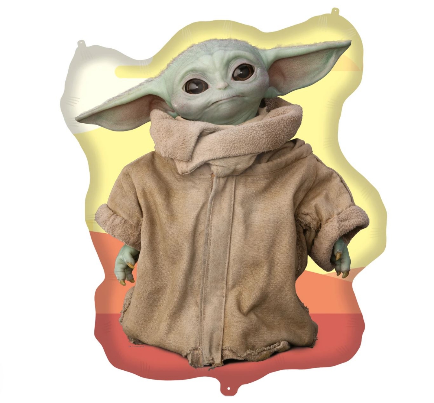 Fóliový balonek Star Wars Grogu – tvar Baby Yoda, 104 x 87,5 cm