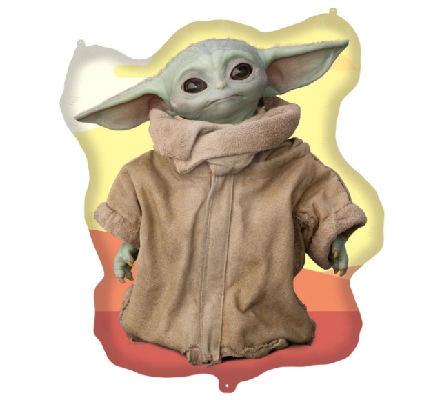 Obrázek Fóliový balonek Star Wars Grogu – tvar Baby Yoda, 104 x 87,5 cm