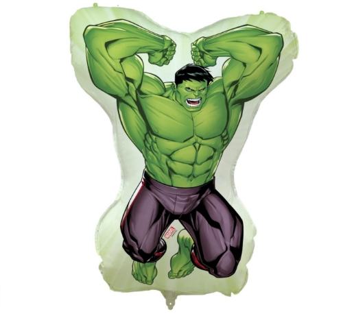 Levně Fóliový balonek Avengers Hulk – tvar Hulk, 96 x 80 cm