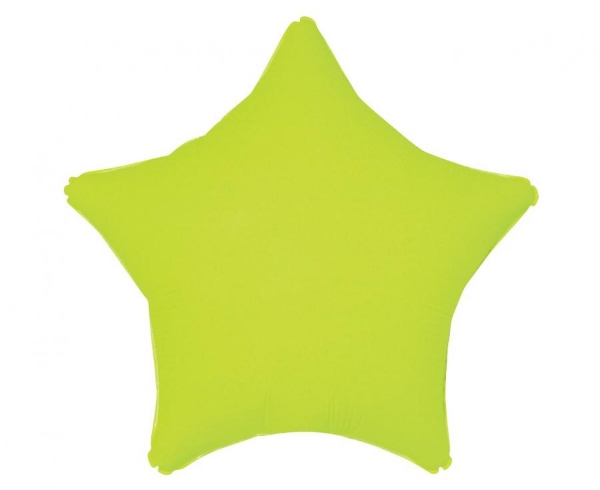 Fóliový balonek hvězda neon žlutá - 48 cm