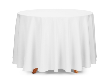 Obrázok z Okrúhly matný obrus biely – 230 cm