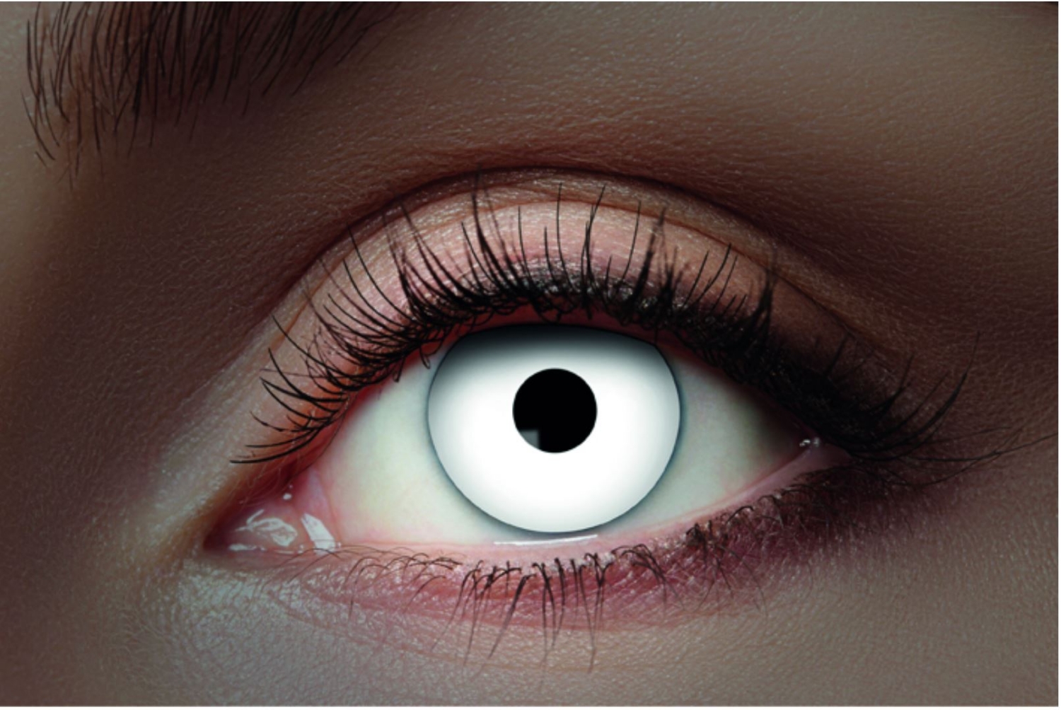 UV kontaktní čočky Flash White – nedioptrické, měsíční, 2 ks