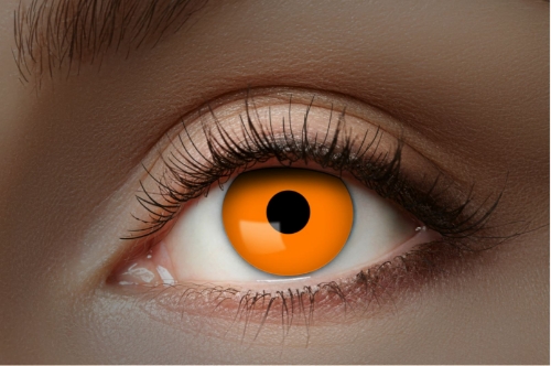 UV kontaktní čočky Flash Orange – nedioptrické, měsíční, 2 ks
