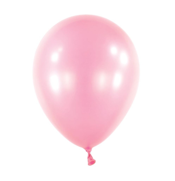 Perleťově růžový balonek v odstínu Pretty Pink, průměr 28 cm – ideální na svatbu nebo oslavu miminka.