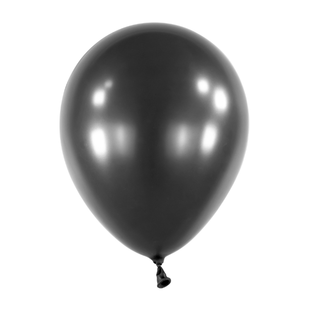 Perleťově černý balonek o průměru 28 cm – stylová dekorace pro večírky a elegantní akce.