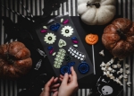 Picture of Glowing gel pumpkin stickers – 2 sheets
