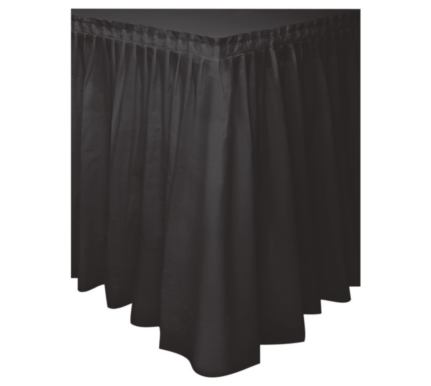 Plastová stolová sukně černá – 74 × 426 cm