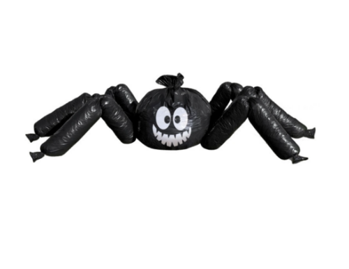 Levně Obří pavouk z pytlů na listí – Halloween dekorace