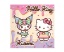 Barevné papírové ubrousky s motivem Hello Kitty a Kuromi, 33 x 33 cm, balení 20 ks.
