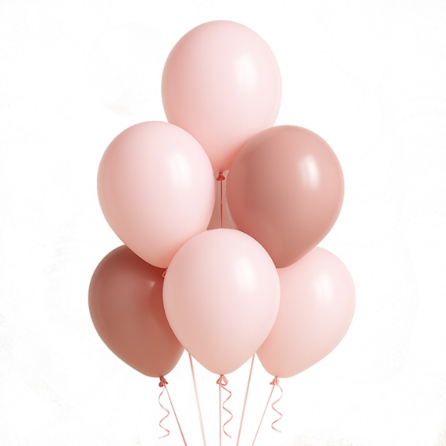 Sada latexových balónků Pink romance v odstínech Baby Pink a Dusty Rose, průměr 30 cm