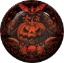 Plastová miska Gothic Pumpkin 32 cm s motivem dýně, lebek a netopýra – Halloween nádobí