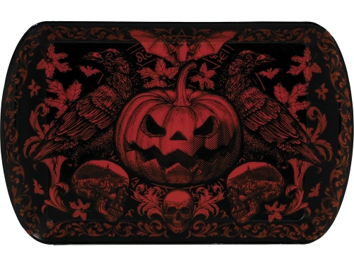 Levně Plastový tác Gothic Pumpkin 39 x 24 cm