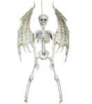Visící kostlivec s křídly 40 cm – halloweenská dekorace