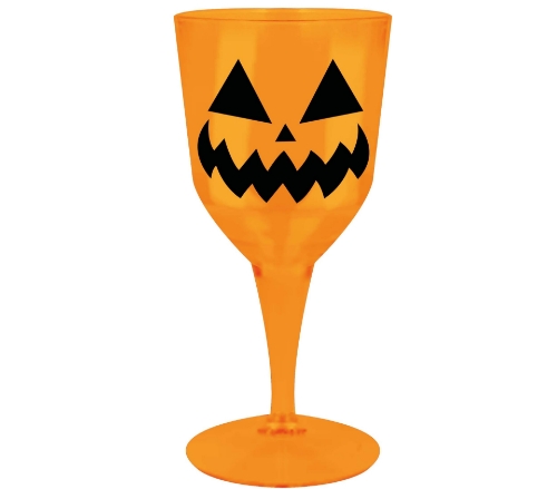 Levně Plastový pohár Halloween dýně - 19 cm