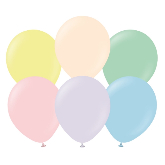 Balonky Macaron mix pastelových barev 30 cm – balení 100 ks, latexové balonky Kalisan