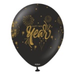 Obrázek Balonky Happy New Year s ohňostrojem – 30 cm, 25 ks