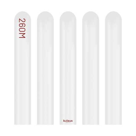 Obrázek Modelovací balonky perleťové bílé, Opaque Satin Snow White – 260M, 100 ks