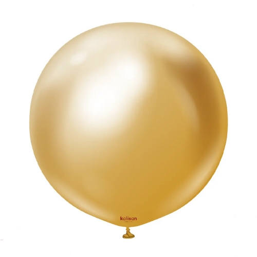 Levně Balonek chromový zlatý, Mirror Gold – 90 cm/36"