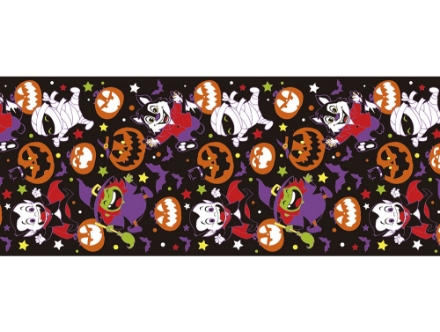Papírový běhoun na stůl Little Monsters 180 x 30 cm s halloweenskými motivy