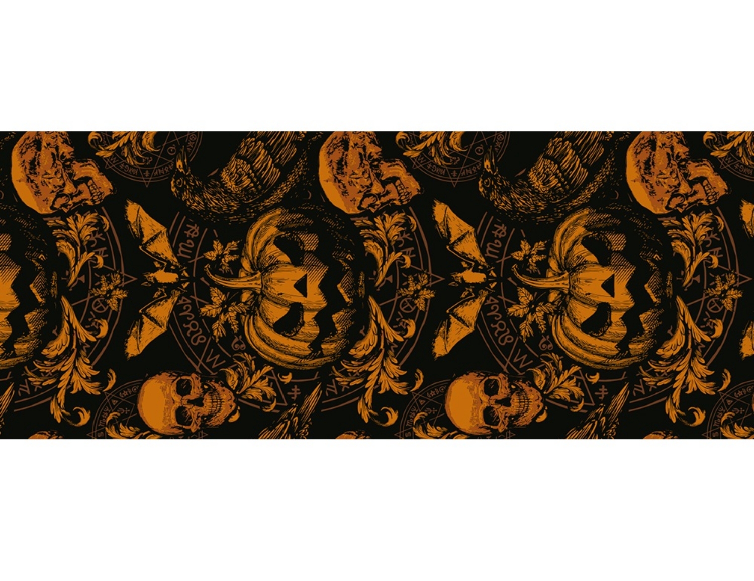 Papírový běhoun na stůl Gothic Pumpkin – 275 x 28 cm