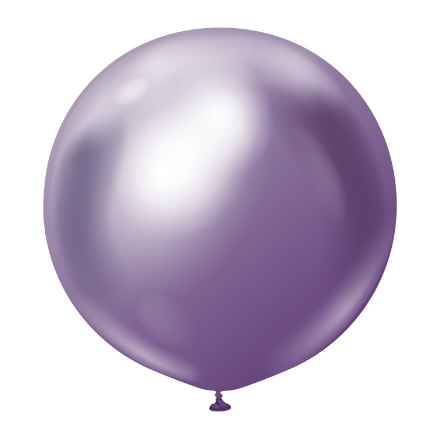 Obří chromový balonek fialový Mirror Violet 90 cm