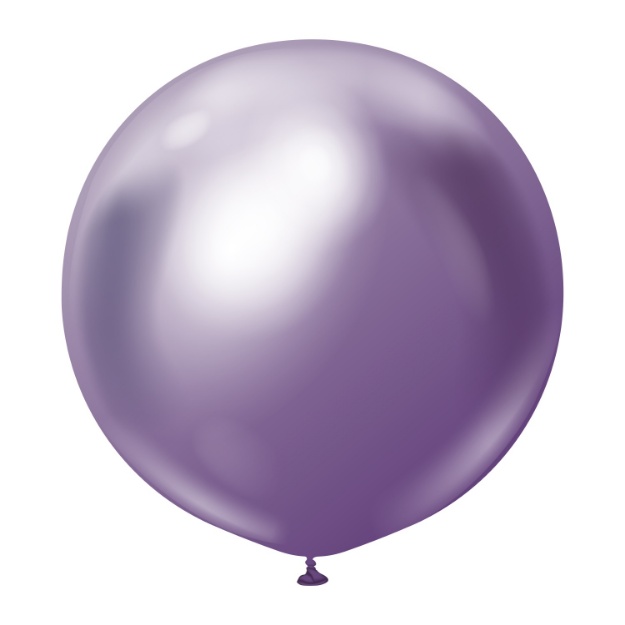 Obří chromový balonek fialový Mirror Violet 90 cm