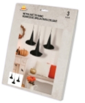 Obrázok z Dekorácia visiace čarodejnícke klobúky – 3 ks, 18 cm, čierne