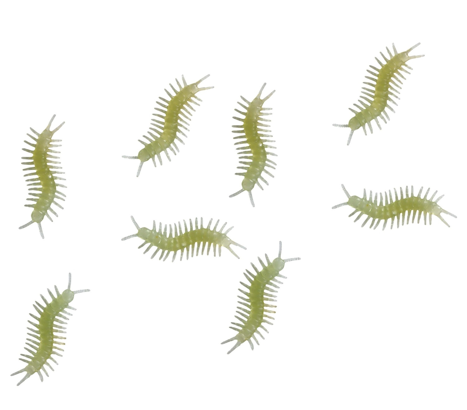 Sada 8 svítících stonožek 6 cm – Halloween dekorace