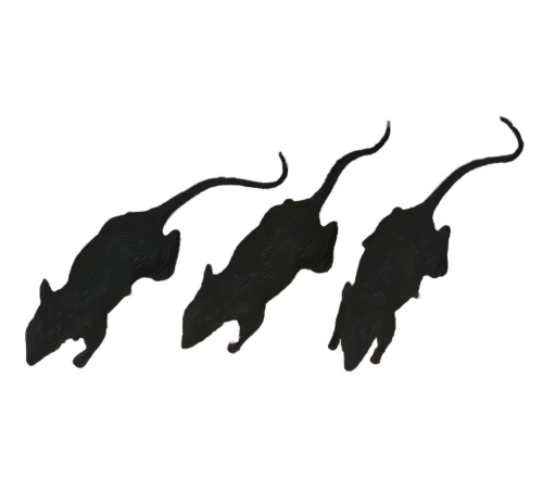 Levně Pytlík 3 černé krysy 6 cm
