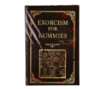 Dekorační kniha Exorcism for Dummies s gotickým obalem, 22 x 15 cm, hnědá