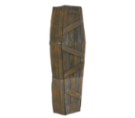 Dekorační pěnová rakev v hnědé barvě 160 x 52 x 27 cm pro halloweenskou výzdobu