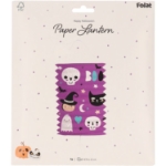 Obrázok z Papierový lampión Halloween fialový valec 16 x 22 cm