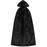 Obrázek Černý plášť s kapucí unisex – One size