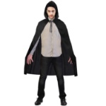 Obrázek Černý plášť s kapucí unisex – One size