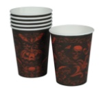 Obrázek Papírové kelímky Gothic Pumpkin 240 ml – 6 ks