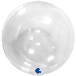 Průhledný fóliový balonek Globe 4D ve tvaru koule, 38 cm