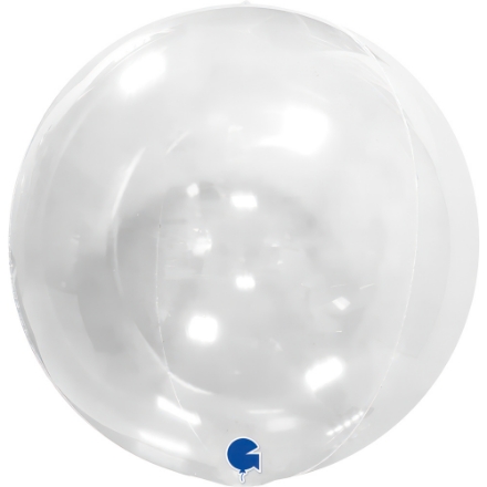 Průhledný fóliový balonek Globe 4D ve tvaru koule, 38 cm