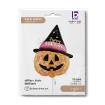 Obrázek Fóliový balonek Disco Halloween dýně s kloboukem 84 cm